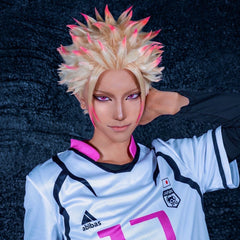 Halloweez Blue Lock Manga Anime Shidou Ryusei Cosplay Wig U20 NO.13 Football Rose Net Synthetic Fiber Adjustable Heat Resistant - Halloweez