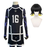 Halloweez Blue Lock Season 2 Bachira Cosplay Wig and Football Uniform Set - 4PCS Daily Wear Gift - Halloweez