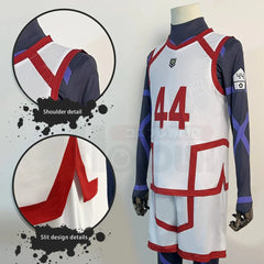 Halloweez Blue Lock Anime Chigiri Cosplay Costume Wig with 4PCS Training Jerseys - Perfect Football Uniform for Daily Wear and Gifts - Halloweez