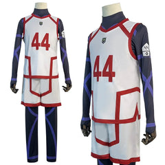 Halloweez Blue Lock Anime Chigiri Cosplay Costume Wig with 4PCS Training Jerseys - Perfect Football Uniform for Daily Wear and Gifts - Halloweez