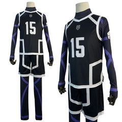 Halloweez Blue Lock Season 2 Isagi Cosplay Costume Wig and Training Jerseys Set - Halloweez