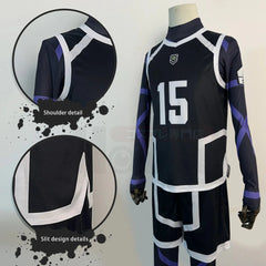 Halloweez Blue Lock Season 2 Isagi Cosplay Costume Wig and Training Jerseys Set - Halloweez