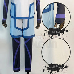 Halloweez Blue Lock Season 2 Reo Mikage Cosplay Wig and Training Jerseys Set - 4PCS Football Uniform for Daily Wear and Gifts - Halloweez