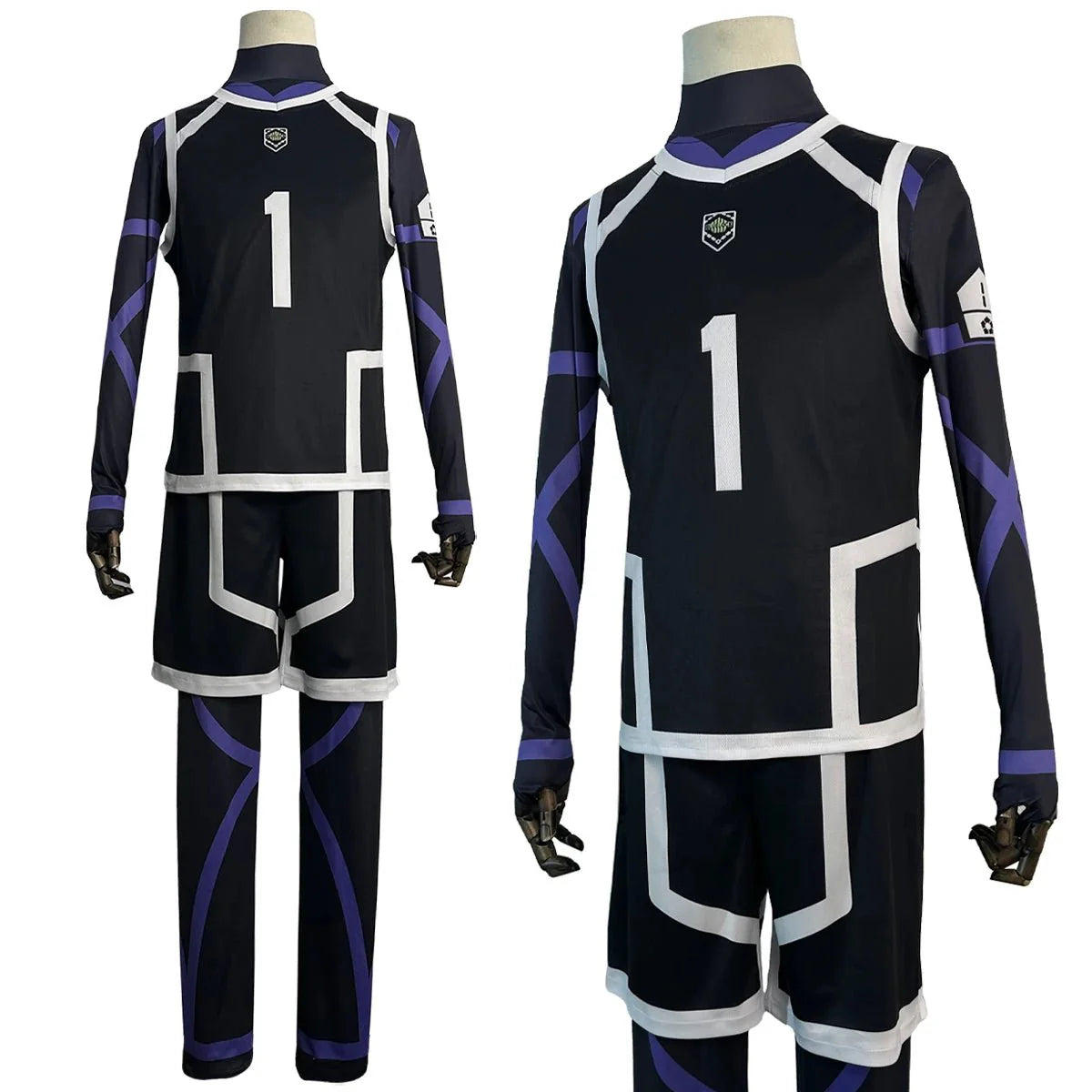 Halloweez Blue Lock Season 2 Rin Itoshi Cosplay Costume with Football Uniform Set - Halloweez