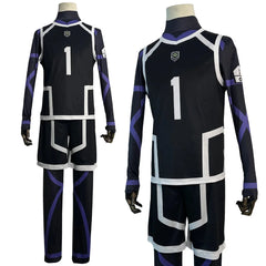 Halloweez Blue Lock Season 2 Rin Itoshi Cosplay Costume with Football Uniform Set - Halloweez