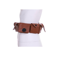Halloweez Brown Utility Belt - Premium Adjustable Adult Accessory with Pockets - Halloweez