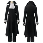 Halloweez Anime Akutagawa Ryunosuke Cosplay Costume Wig with Oversize Lining Coat, Elastic Pants, Shirt, and Belt for Daily Wear - Halloweez