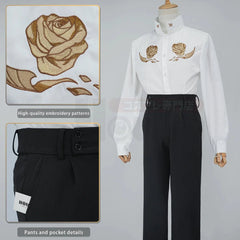 Halloweez Dazai Osamu Cosplay Outfit - 10th Anniversary Edition with Wig, Coat, Pants & Shirt - Halloweez