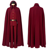 Halloweez Anime Suehiro Tetchou Okura Teruko Saigiku Cosplay Costume Wig with Oversize Lining Cloak and Pants - Halloweez