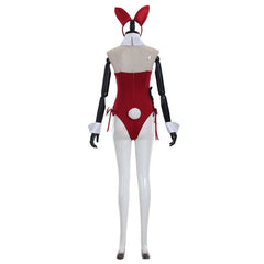 Halloweez Red Sexy Bunny Girl Jumpsuit with Ear Headband - Perfect for Cosplay and Parties - Halloweez