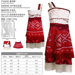 Princess Moana Cosplay Costume Hawaiian Dress for Halloween Performance - Halloweez
