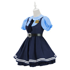 Zootopia 2 Officer Judy Hopps Cosplay Costume - Short Sleeve Dress Full Set Ready to Ship - Halloweez