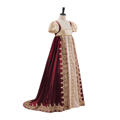 Regency Pink Vest & Beige Skirt Cosplay Costume – Elegant Outfit - Halloweez