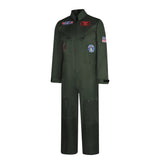 Halloween Top Gun Pilot Costume Cosplay Jumpsuit for Bar Party Sports Performance - Halloweez