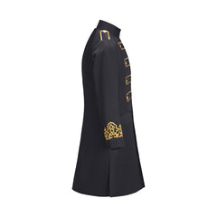 Medieval Embroidered Black Sleeves Coat Cosplay Costume - Halloweez