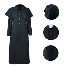 Wednesday Addams Cosplay Costume Wool Coat Anime Cosplay Performance Adams Family Outfit - Halloweez