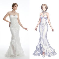 Path to Nowhere Crimson Banquet Full Costume Set - Villain Sin Themed Formal Attire