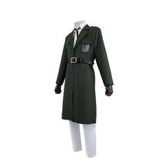 Attack on Titan Survey Corps Cosplay Costume Full Set Military Green Coat Cloak Robe - Halloweez