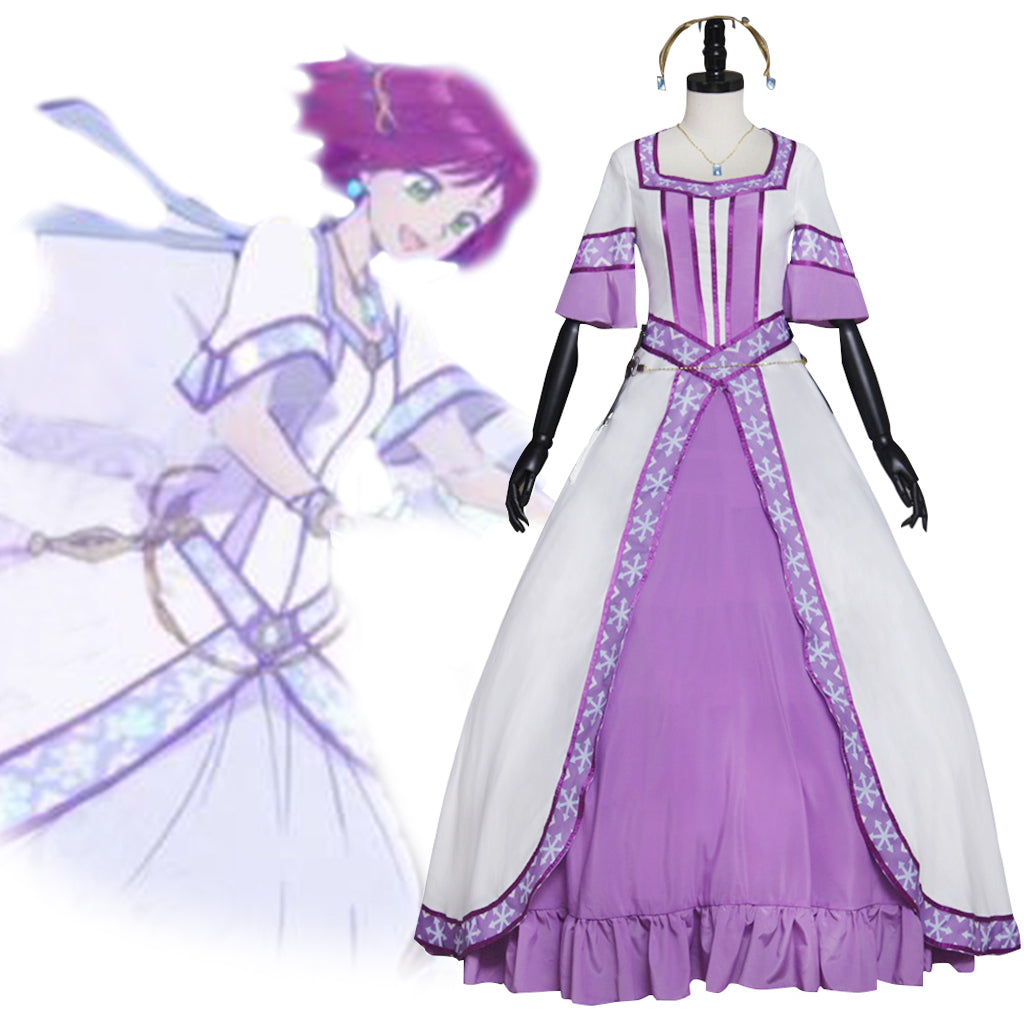 Elegant Red-Haired Shirayuki Cosplay Costume from 'Snow White with the Red Hair' Anime - Halloweez
