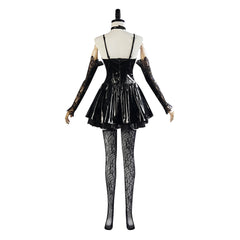 Halloweez Misa Amane Cosplay Costume - Premium Leather Dress, Lace Accessories, Anime Uniform Set for Women - Halloweez