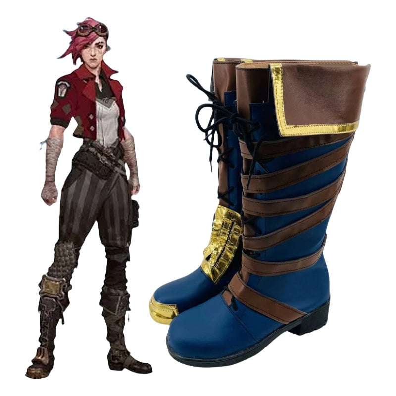 League of Legends: Arcane Vi Cosplay Shoes for Anime Conventions and Performances - Halloweez