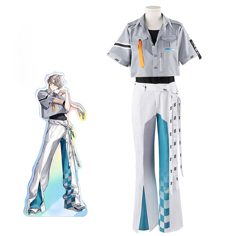 Rainbow Club VTuber Kaida Haru Anime Cosplay Casual Unisex Outfit - Nijisanji Cosplay Costume - Halloweez