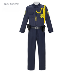 Zootopia Nick Wilde Police Uniform Halloween Cosplay Costume Outfit - Halloweez