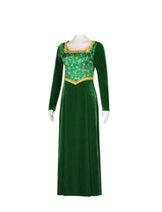 Monster Shrek Cosplay Costume Princess Fiona Green Dress Role Play Costume for Cosplay Performance - Halloweez