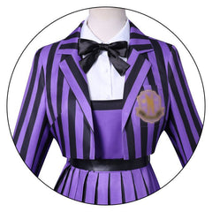 Wednesday Addams Cosplay Costume from The Addams Family TV Show for Halloween - Halloweez