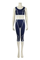 Halloweez Cammy Cosplay Game Costume Women Punk Jacket Crop Top Pants Full Set for Halloween Carnival Party - Halloweez