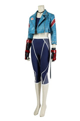 Halloweez Cammy Cosplay Game Costume Women Punk Jacket Crop Top Pants Full Set for Halloween Carnival Party - Halloweez
