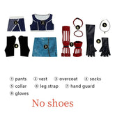 Halloweez Cammy Cosplay Game Costume Women Punk Jacket Crop Top Pants Full Set for Halloween Carnival Party - Halloweez