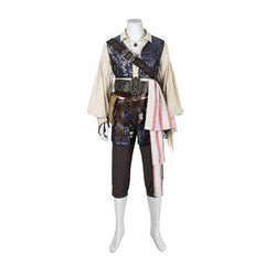 Halloweez Captain Jack Sparrow Cosplay Costume Set - Premium Adult Pirate Outfit for Halloween - Halloweez