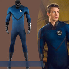 Marvel Fantastic Four Human Torch Cosplay Costume Movie Style Full Set Role Play Outfit - Halloweez