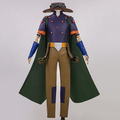 Complete JoJo's Bizarre Adventure Steel Ball Run Gyro Zeppeli Official Cosplay Costume Set - Halloweez