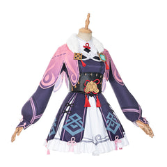 Halloweez - Yunjin Cosplay Costume with Lolita Robe, Hat, and Tights for Adult Women - Halloweez