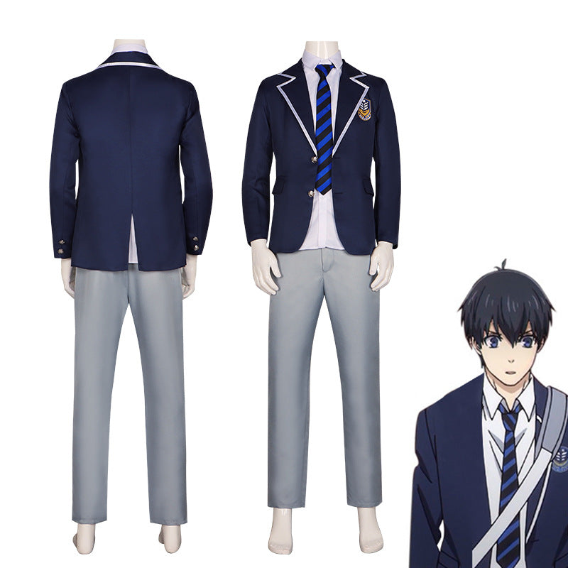Blue Lock Isagi Yoichi Mikage Reo Cosplay Costume Slim-Fit Suit Anime Outfit - Halloweez