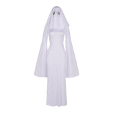 Ghost Girl Cosplay Halloween Apricot Madame Costume Dress White Adult - Halloweez