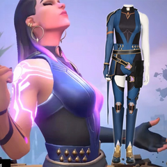 Valorant Reyna Cosplay Full Set, Game Character Reyna Costume Women, Halloween Party Outfit Full Cosplay Suit - Halloweez