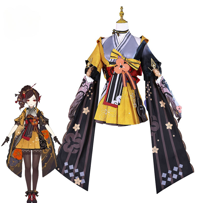 Halloweez Chiori Cosplay Costume - Inazuma Fashion Designer Girls Kimono for Halloween Parties - Halloweez