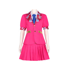 Princess Charm School Sophia, Haley School Uniform Cosplay Red Dress - Anime Cosplay Costume - Halloweez
