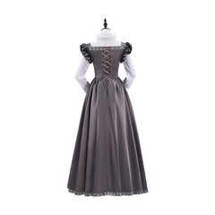 Tudor Gray Dress Cosplay Costume – Elegant & Authentic Replica - Halloweez