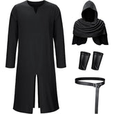Popular Medieval Renaissance Pirate Knight Cape Robe Full Set Stage Performance Costume - Halloweez