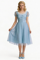 Alice's Adventures in Wonderland Alice Cosplay Dress Women Halloween Roleplay Costume Outfit - Halloweez