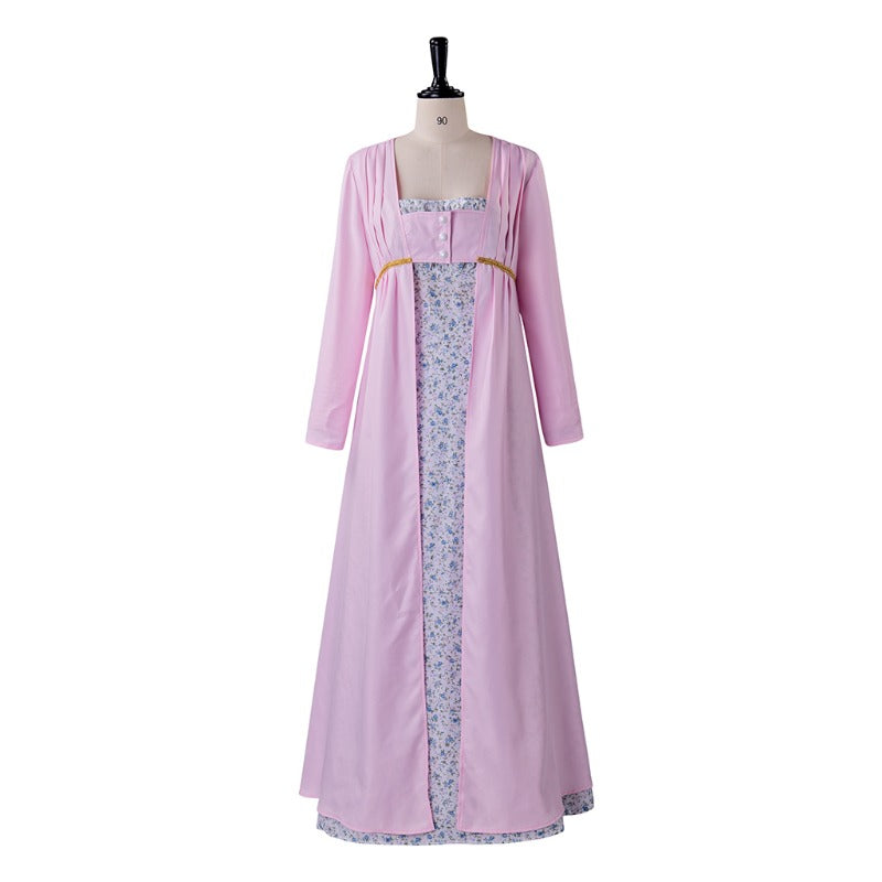 Halloweez Jane Austen Inspired Pastoral Spencer Robe Gown | Victorian Medieval Ball Costume - Halloweez