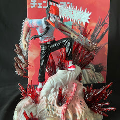 Halloweez Denji Action Figure - Chainsaw Man Anime PVC Collectible for Display - Halloweez