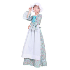 Elegant Child Victorian Pioneer Rural Floral Dress by Halloweez - Halloweez
