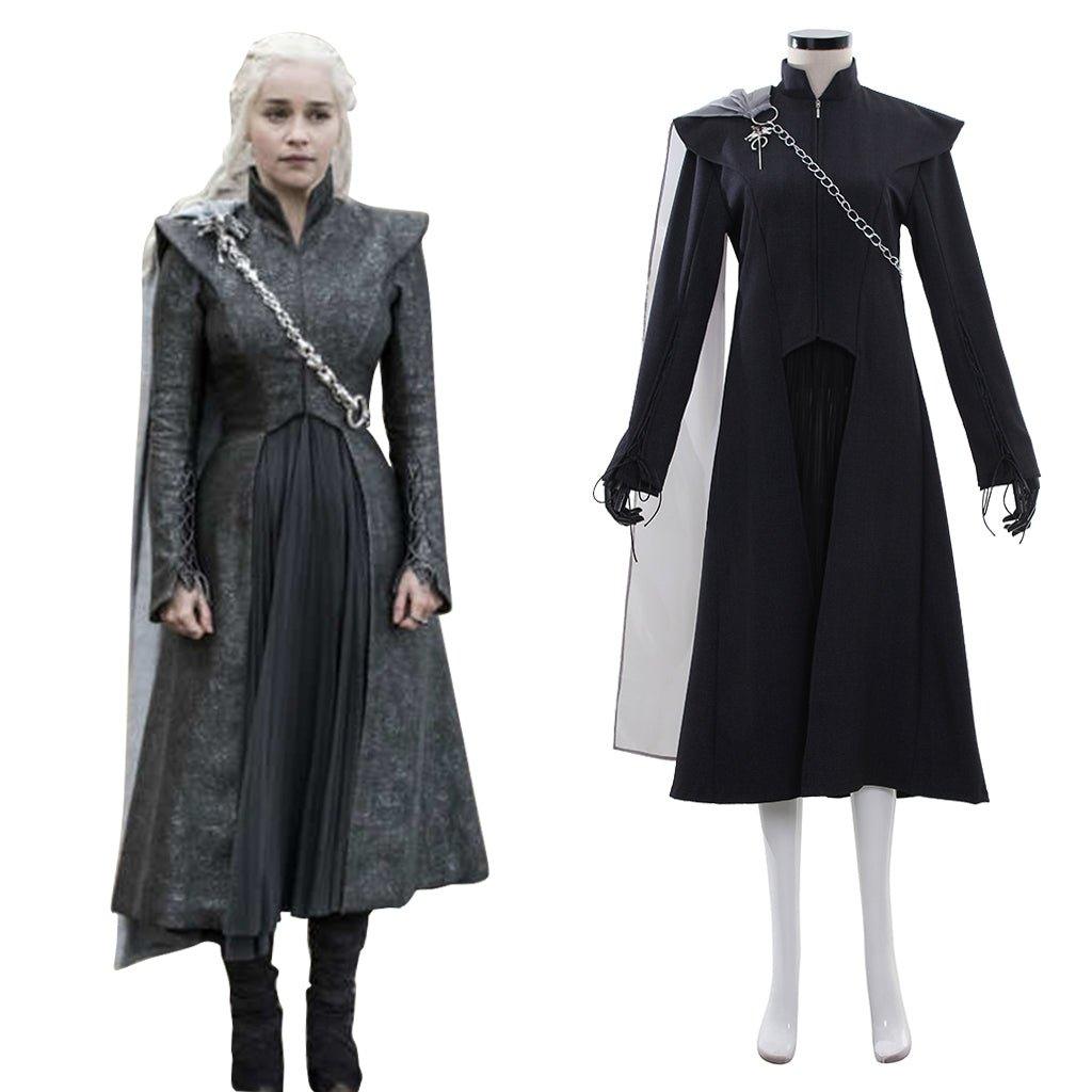 Epic Daenerys Targaryen Halloween Costume | Black Cloak & Medieval Dress - Halloweez
