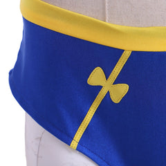 Halloweez Chun-Li Cosplay Costume | Blue Alluring Battle Outfit | Street Fighter Chun-Li Crop Top & Shorts Ensemble - Halloweez