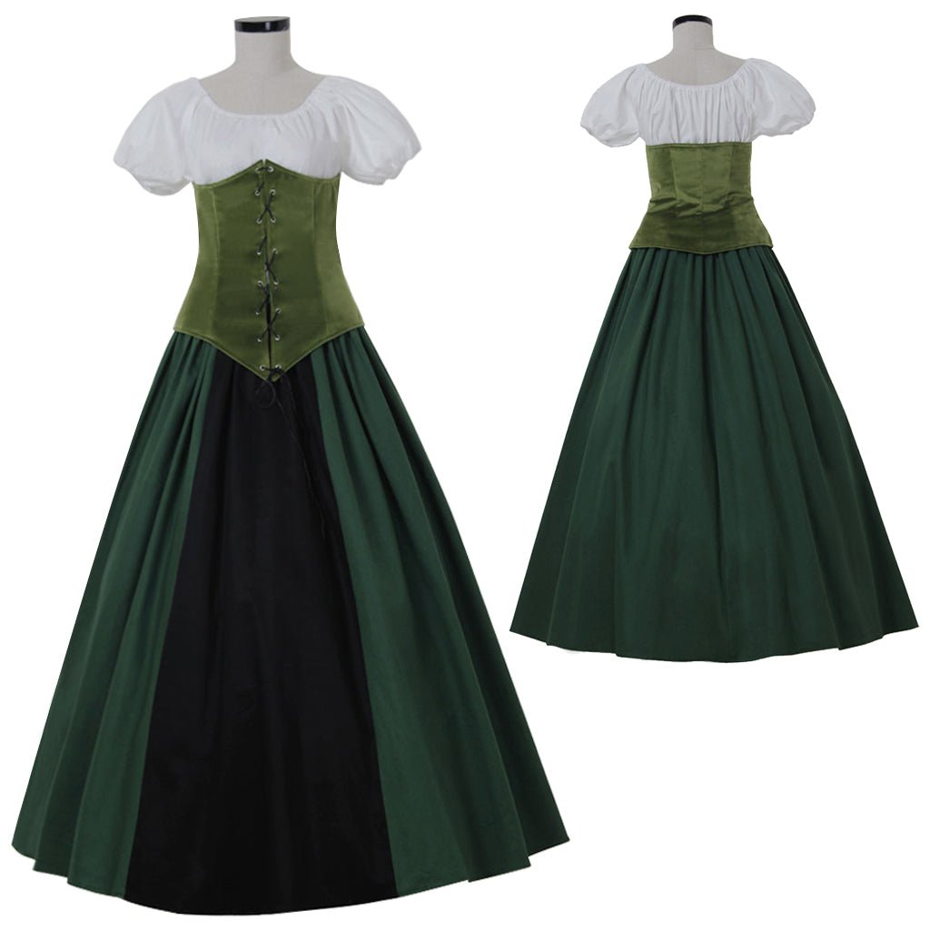 Halloweez Civil War Era Victorian Green Princess Dress - Perfect for Themed Parties and Cosplay - Halloweez